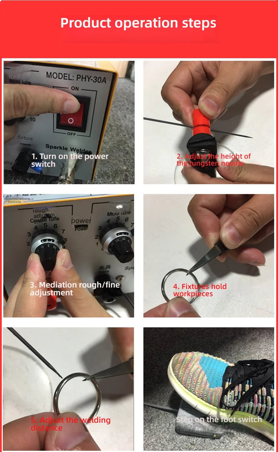 Портативный аппарат для точечной сварки DX-80A (импульсная точечная сварка) – инструмент для обработки золота и серебра, 110В/220В, 50/60Гц
