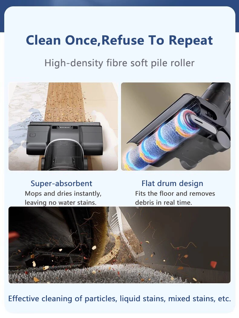 Dreame T40 Ultra /T40 Pro /T40 PRO PLUS /T40 Menber /G30 /G20 Pro ملحقات مرشح الفرشاة الرئيسية أجزاء المكنسة الكهربائية الأرضية