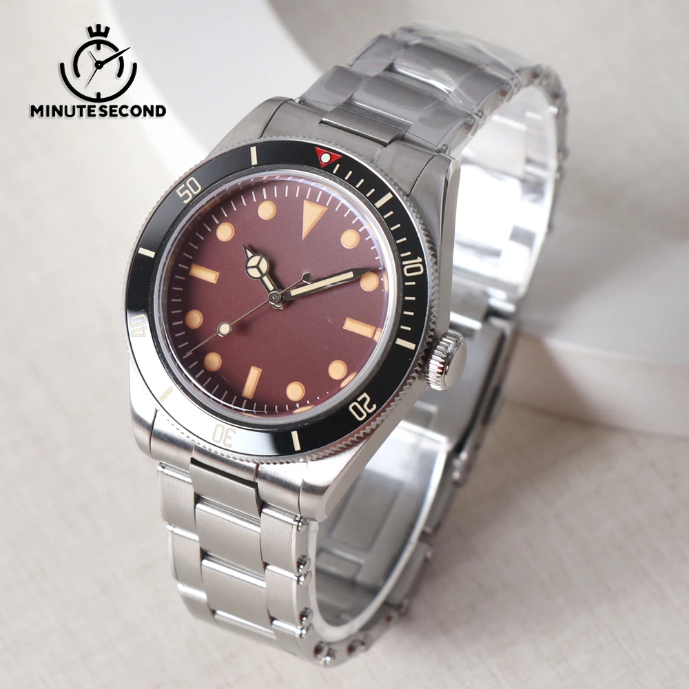 

MINUTECOND For NH35 Watch NH35 No Logo Dial Vintage Watch Sapphire Crystal NH35 Automatic Movement 39mm Stainless Steel Watches