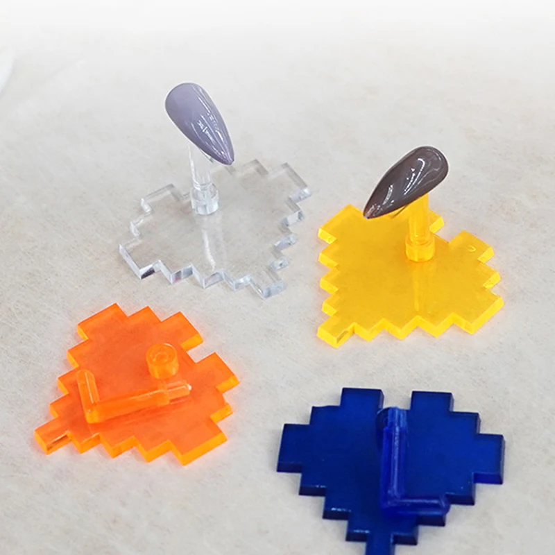 1PC Nails Holder Tips For Heart Rabbit Flower Shaped Design Nails Accessories Tools Display Training Nail Stand Manicure