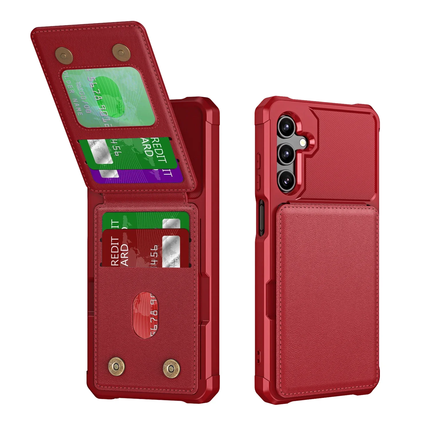 

For Samsung Galaxy S25 Ultra S24 FE S23 S21 S22 A56 A36 A26 A16 A55 A35 A15 A54 A34 A23 5G A05 A05S 4G Card Holder Phone Case