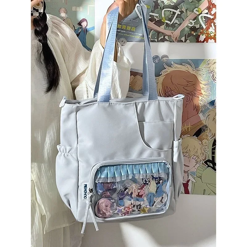 

Прозрачная сумка Itabag Kawaii для японских школьниц, сумка на плечо, простой дизайн, яркие цвета, женские кошельки и сумки-тоут