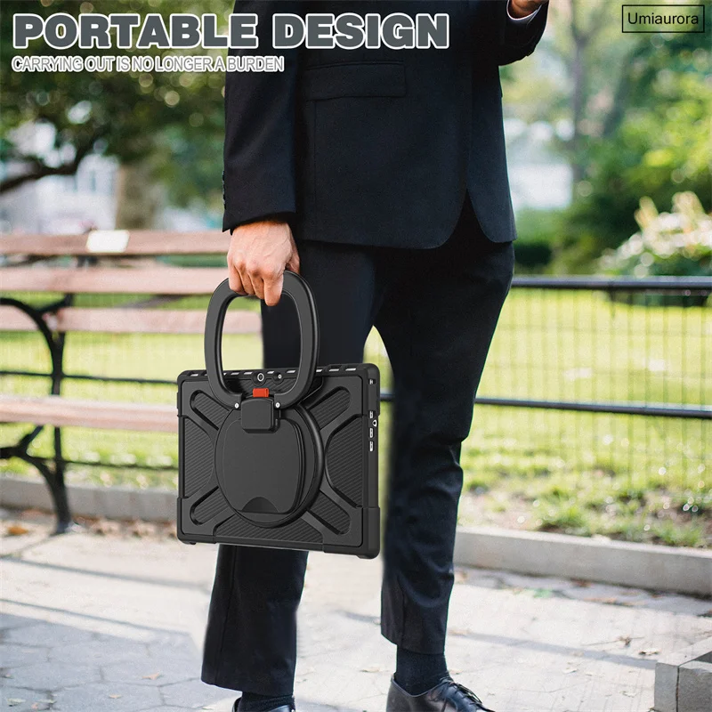 Capa para tablet para microsoft surface go 1 2 3 pro 4 5 6 7 12.3 "pro 8 9 13 polegadas rotação 360 anel de mão suporte capa à prova de choque funda