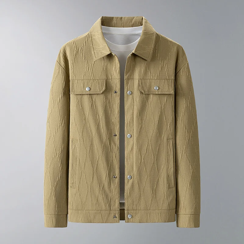 2026 New Casual Jacket Men's Spring Autumn High Quality Fashion Trend Comfortable Loose Large Size Versatile Long Sleeve Jacket