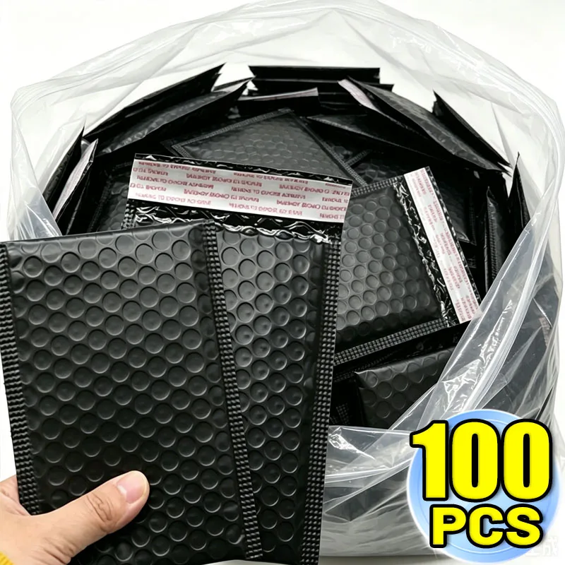 Wholesale Plastic Black Bubble Envelopes Bag Waterproof Foam Adhesive Self Seal Packing Bags Mailers Shipping Storage Organizer