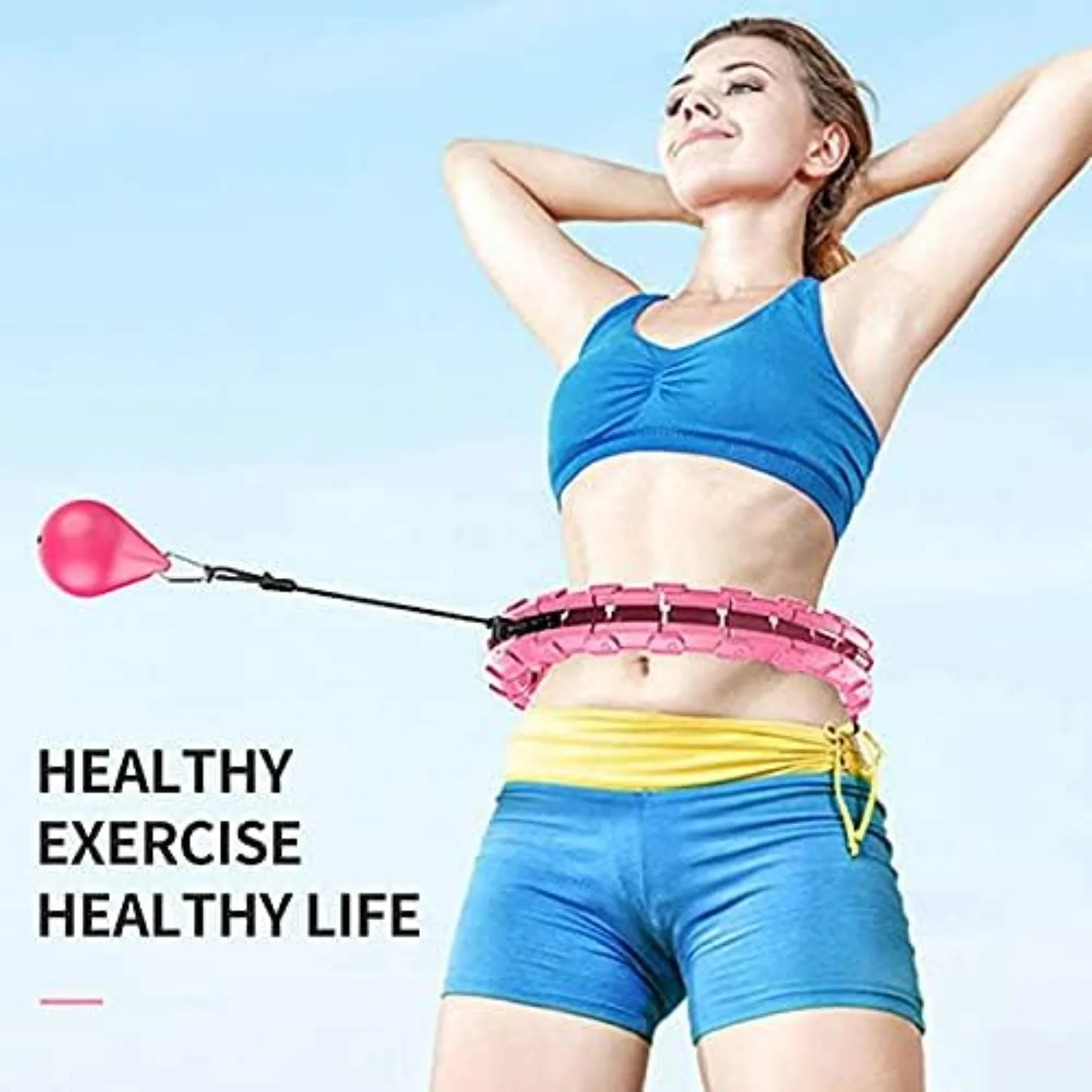 ذكي مرجح، 24 عقدة قابلة للفصل للياقة البدنية في البطن وفقدان الوزن غير قابلة للسقوط، طوق هول للياقة البدنية، وزن قابل للتعديل - دوار، Cir #3
