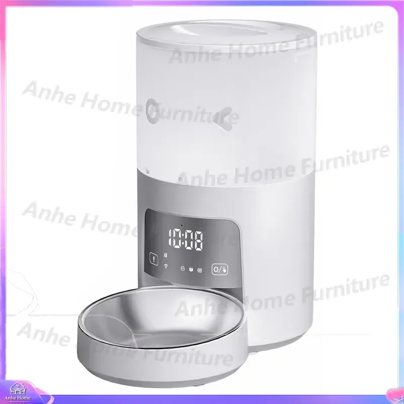 Smart Automatic Pet Feeder 3L WiFi App Control LCD Screen Timer Programmable Food Dispenser for Cats Dogs Portable Plastic