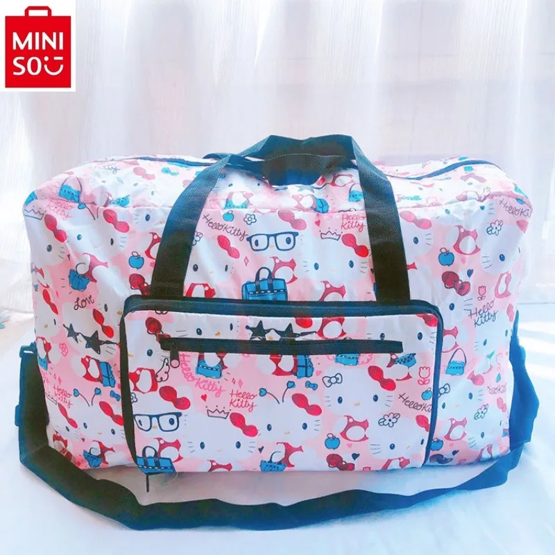 Miniso Disney faltbare Reisetasche Damen niedlichen Cartoon Winnie Voll druck große Kapazität Gepäck aufbewahrung leichte Handtasche