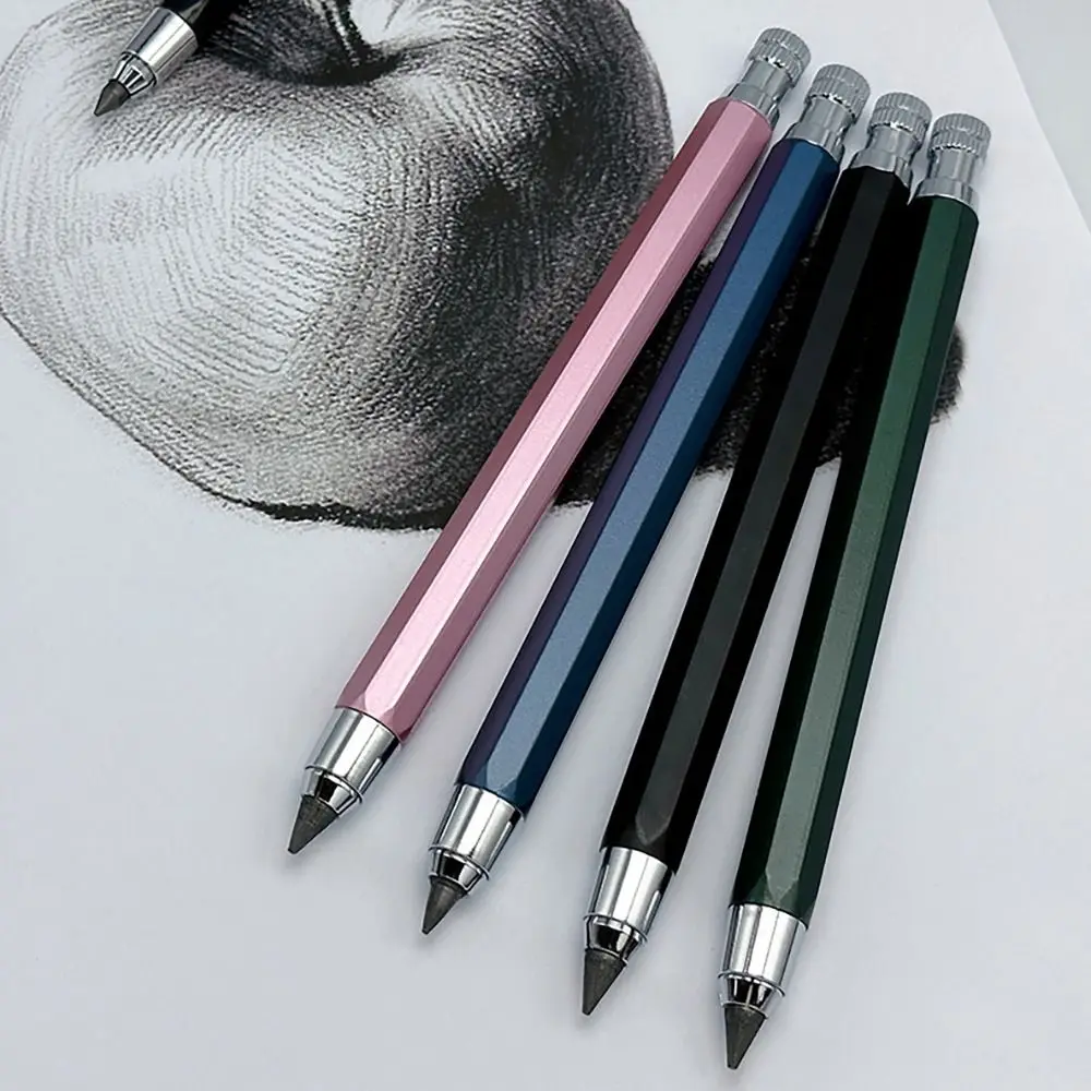 4.0mm Metal Mechanical Pencil 2B/4B/6B/8B/10B Pencil Refill Automatic Art Painting Drawing Writing Tool Sketch Comics Stationery