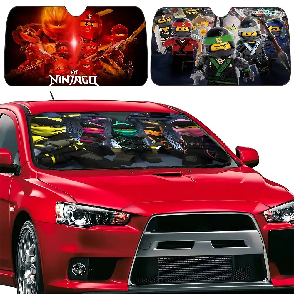 Cute-N-nINjagoS Cartoon Stylish And Trendy Windshield Sunshade, Car Windshield Cover, Car Sunshade Curtain, Car Sun Protection