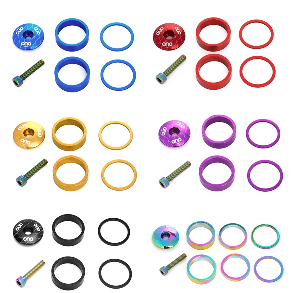 

MTB Mountain Bike Stem Top Cap with Screw Fork Ring Headset Cover Spacers Kits Aluminum Alloy Cycling Equipment