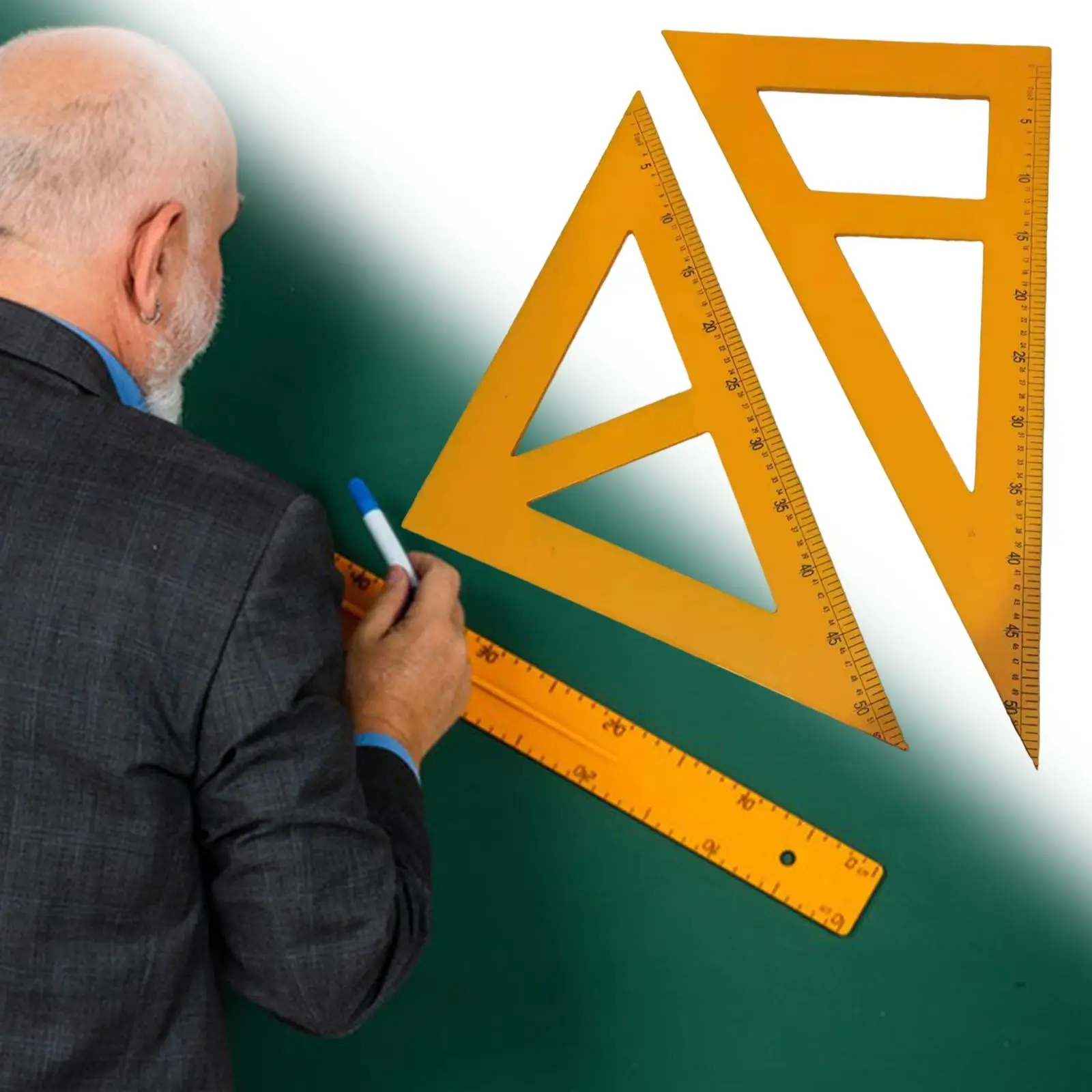 Large Mathematics Teaching Rulers Triangle Rulers for Blackboard Teachers