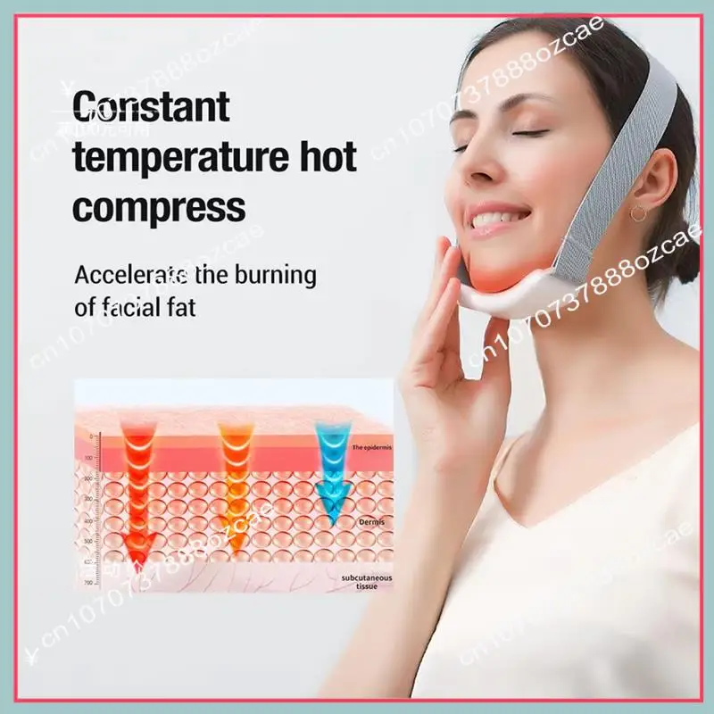 A26P V라인 얼굴 슬리밍 기기 턱 마사지기 진동 벨트 온열 압박 개인 관리용