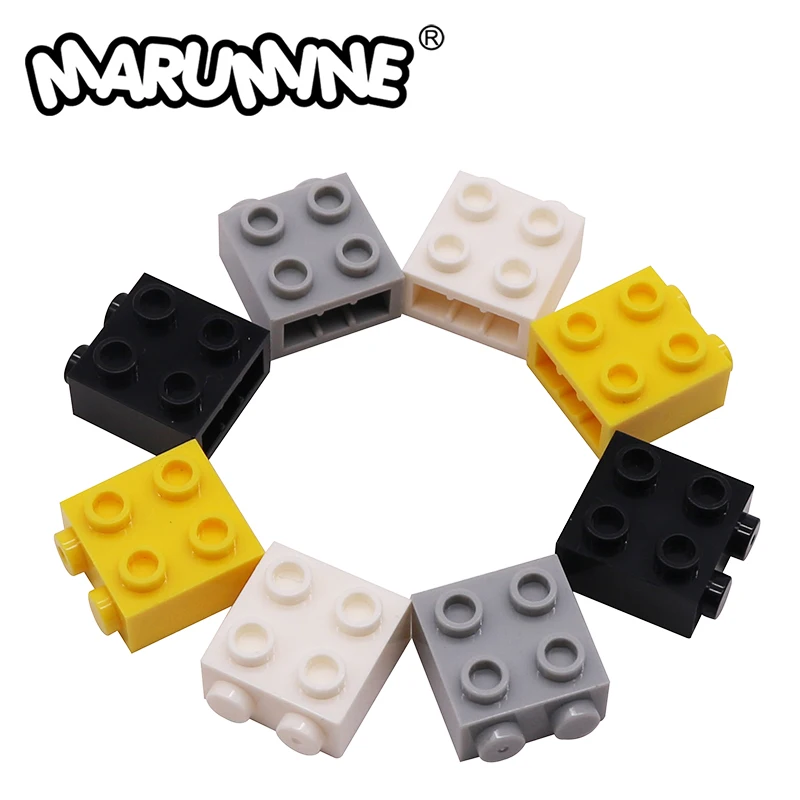 Marumine-MOC 22885 Building Blocks Parts, Tecnologia 1x2x1.6 Side, 4 Hole Brick, Acessório de Construção Clássico, Brinquedos Modelo, 20Pcs