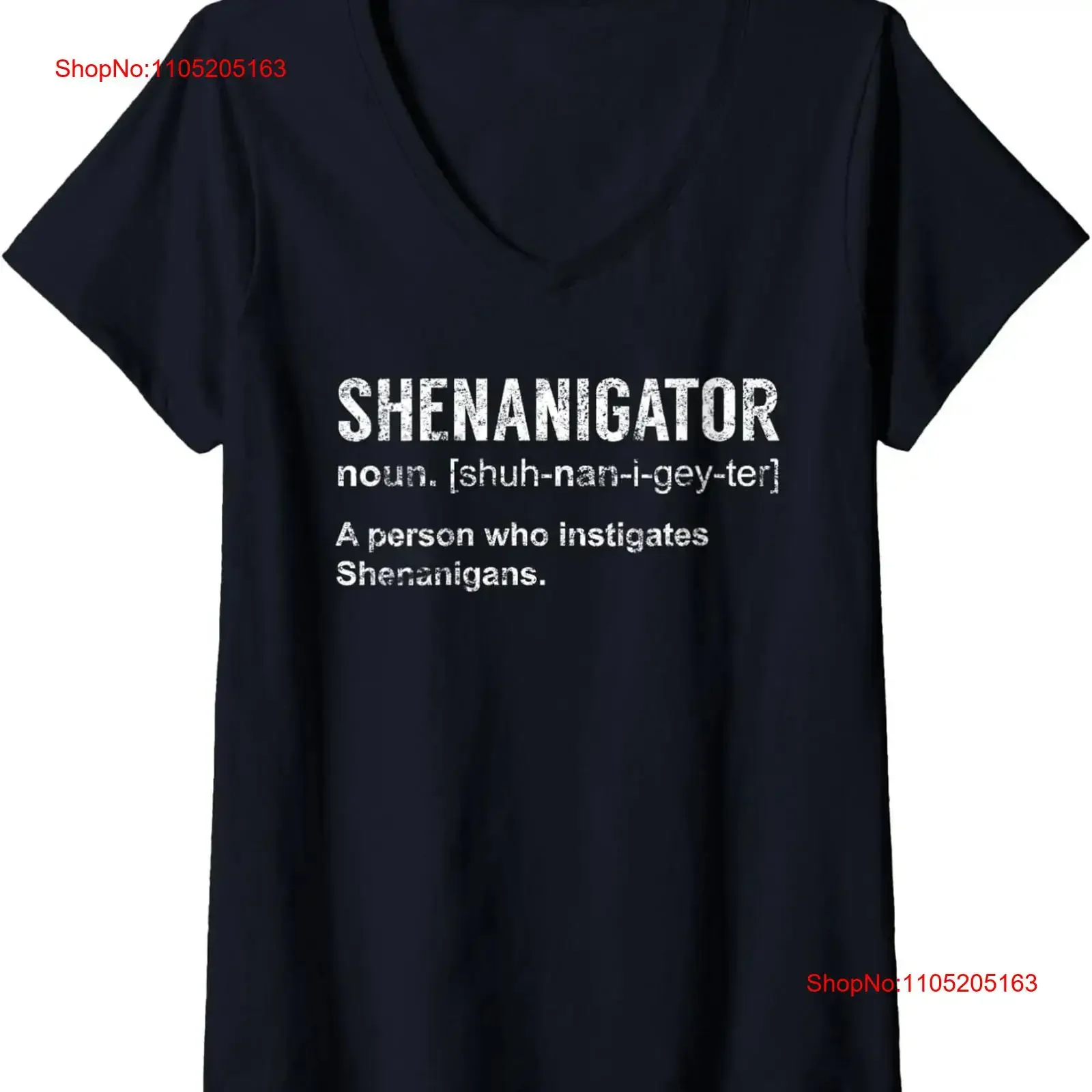 Funny Shenanigans St Patricks Day Shenanigator Ladies' O Neck T Shirt vintage Washed Soft Unisex Top For Everyday Wear Slightly