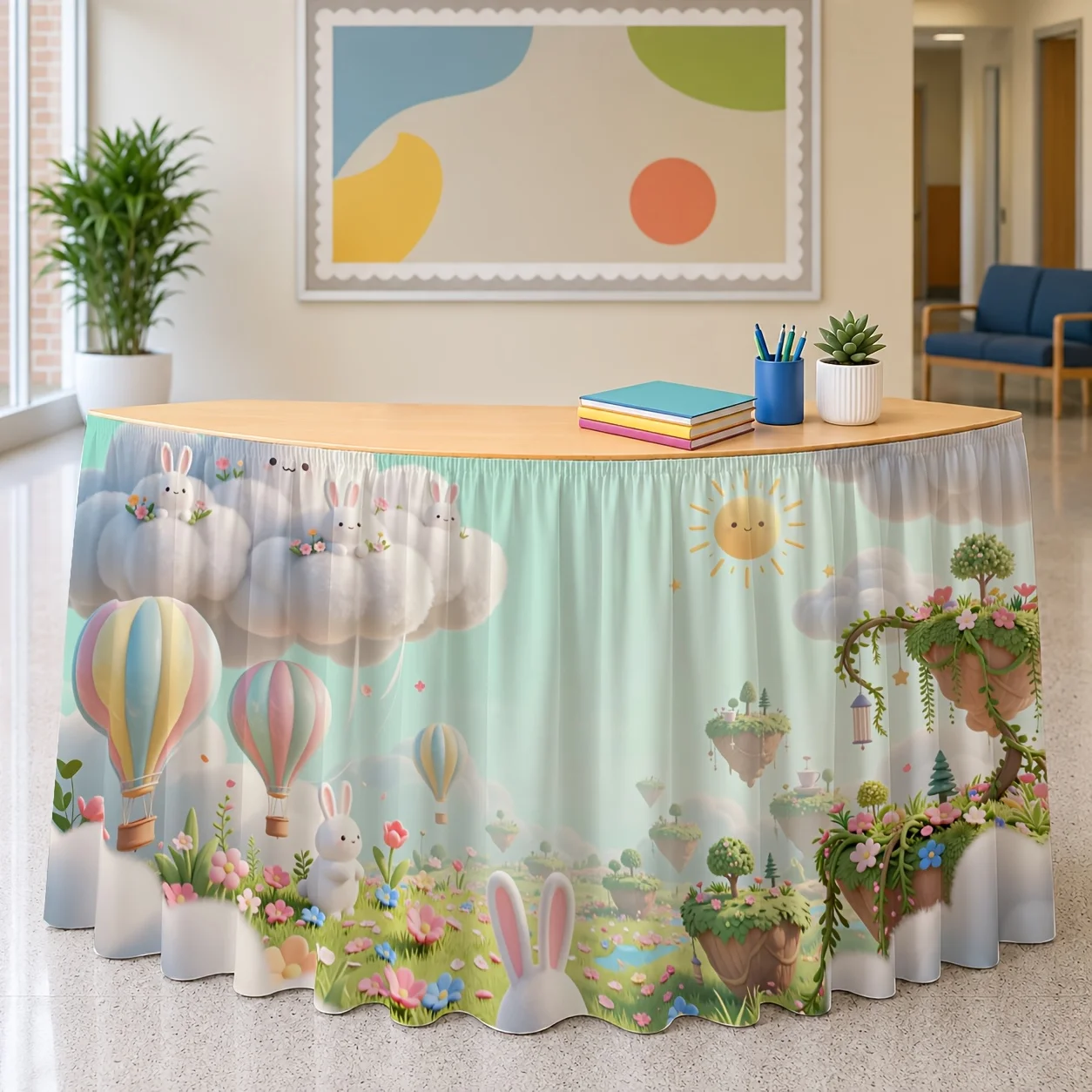 1 piece of soft mint lavender-colored tablecloth, suitable for weddings, baby showers and birthday celebrations