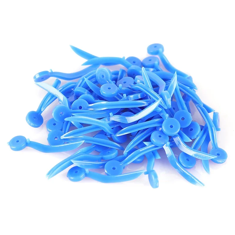 Medical Grade Plastic Disposable Interdental Wedges with Hole 4 Assorted Sizes 200Pcs for Dental Composite Restoration