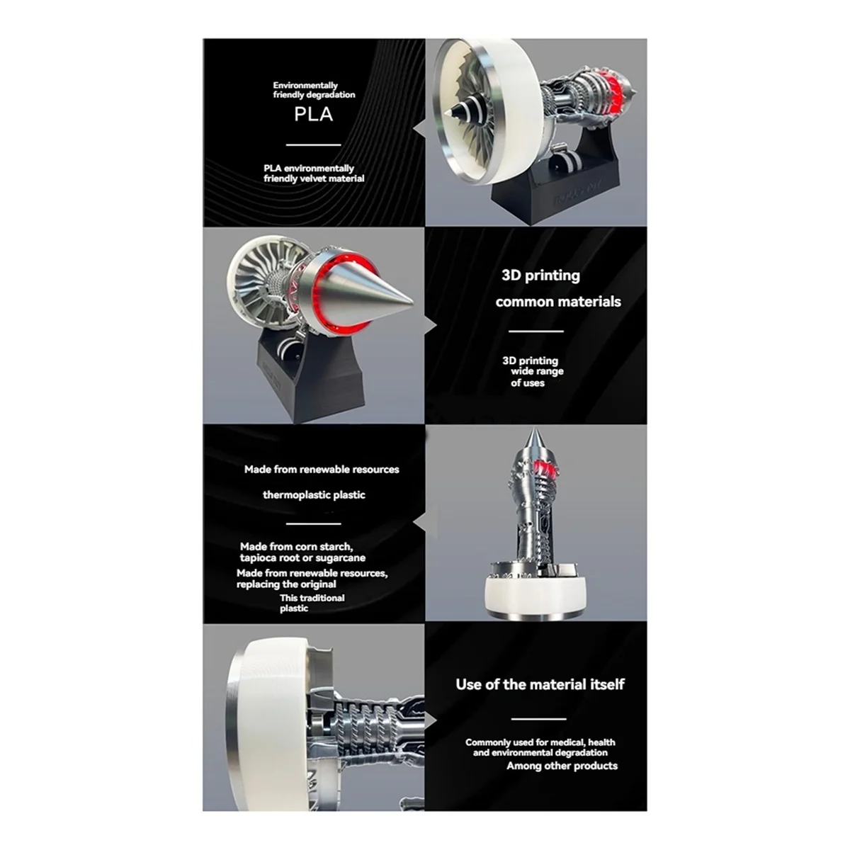 

TR900/A380 Turbofan Engine Model Mini Push Rod