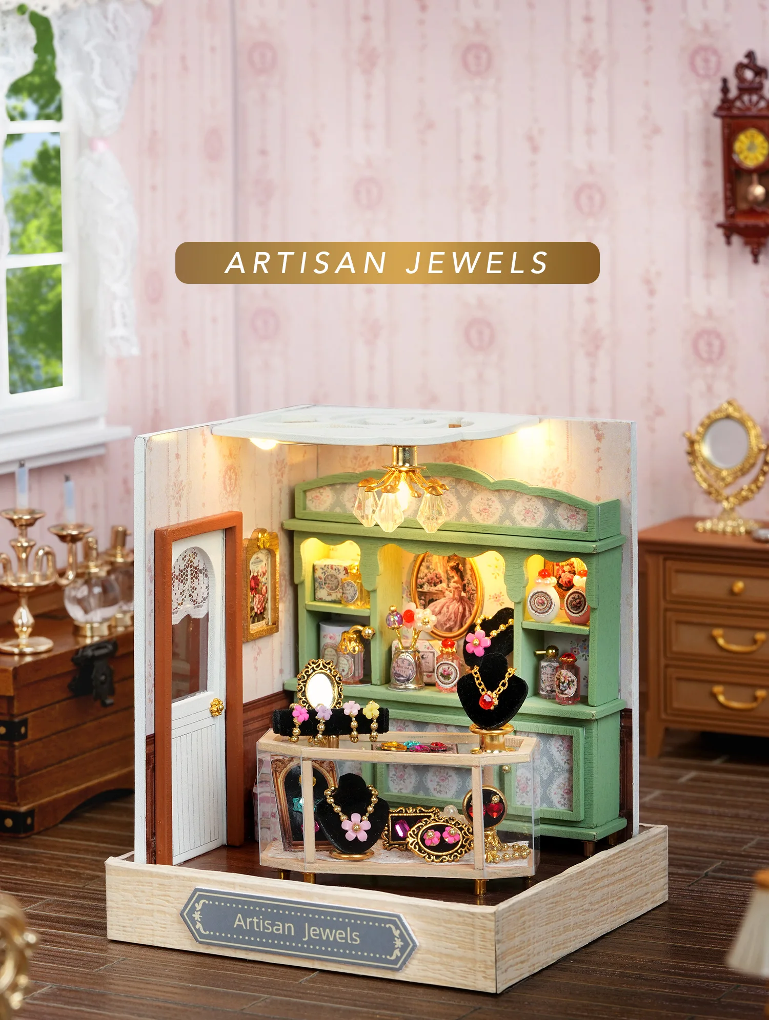 Miniature Doll House DIY Small House Kit Handmade 3D Puzzle Assembly Model Building Room Home Decor Wooden Craft Birthday Gifts