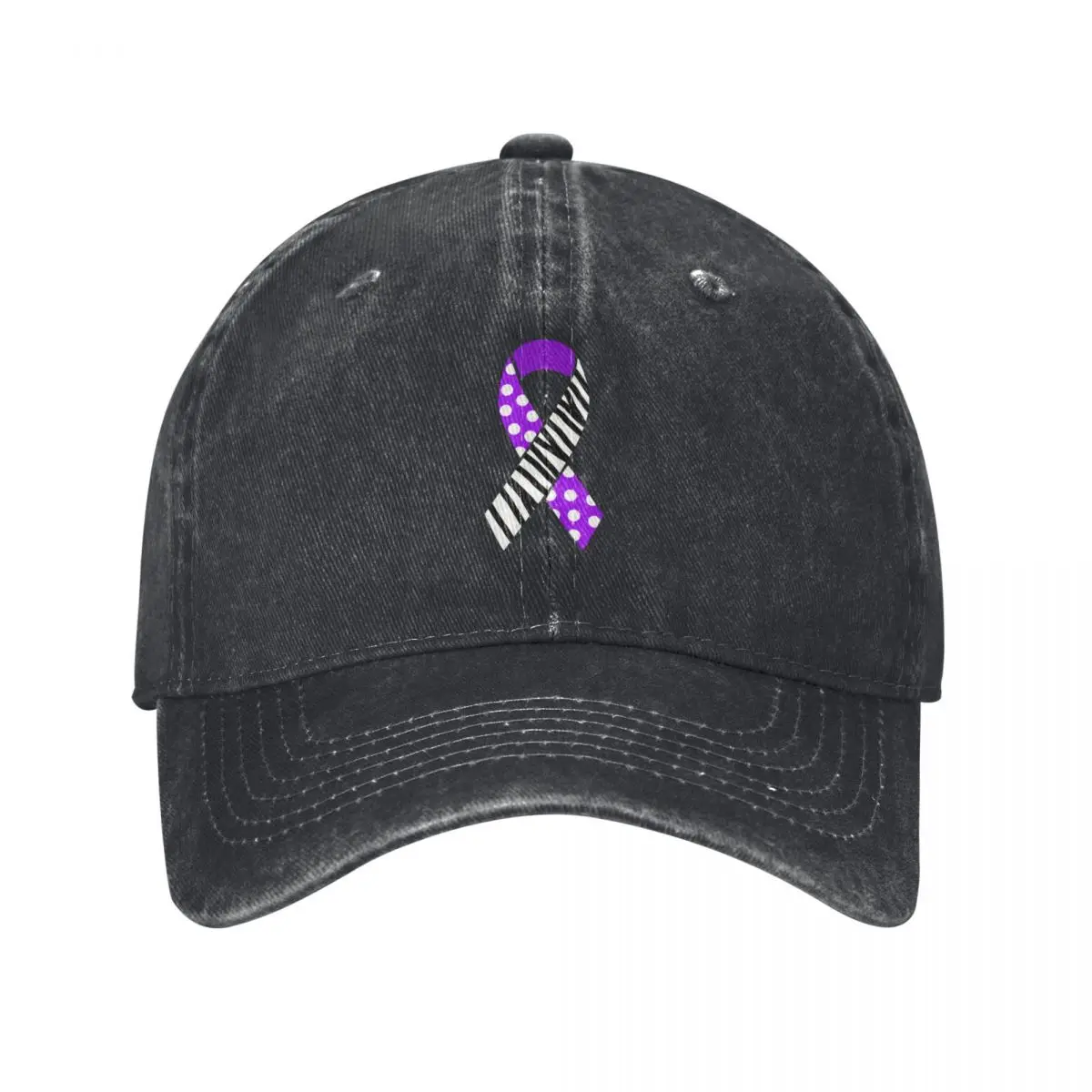 Purple and Zebra Print Awareness Ribbon (MCAS and EDS) Baseball Cap beach hat Luxury Cap For Girls Men's