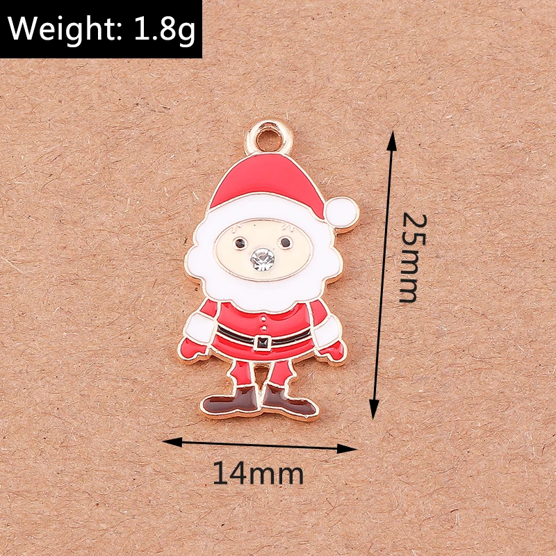 10 Stück niedliche Emaille-Schneeflocken-Anhänger für Ohrringe, Halsketten, DIY-Armbänder, Weihnachtsschmuckherstellung, Zubehör – Detail 13