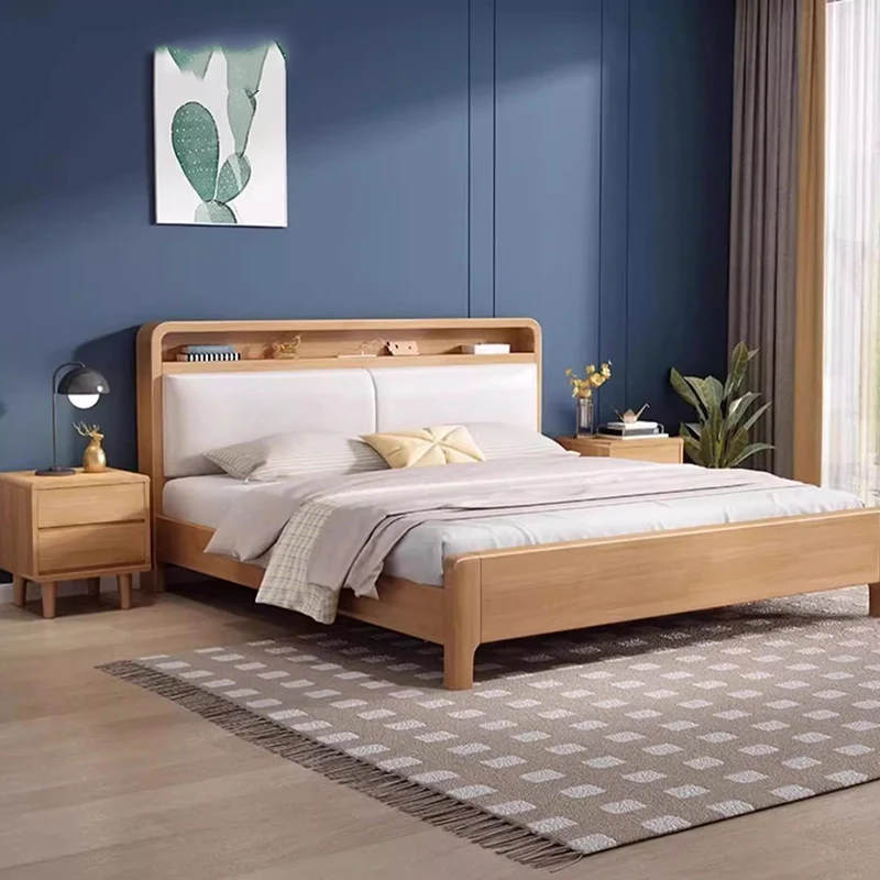 

Luxury Sleeping Bed Sex Storage Beauty European Wooden Bed Queen Bedroom Design Modern Princess Cama Infantil Trendy Furniture