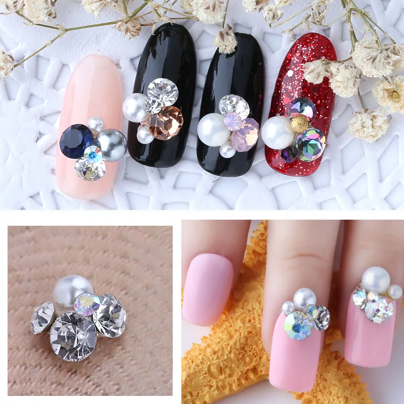 10 stücke Strass Nail art Dekorationen, nagel Charms Kristall Glas Edelsteine Perle DIY 9*9mm Reichhaltiges Weihnachten Nagel Dekoration D3601