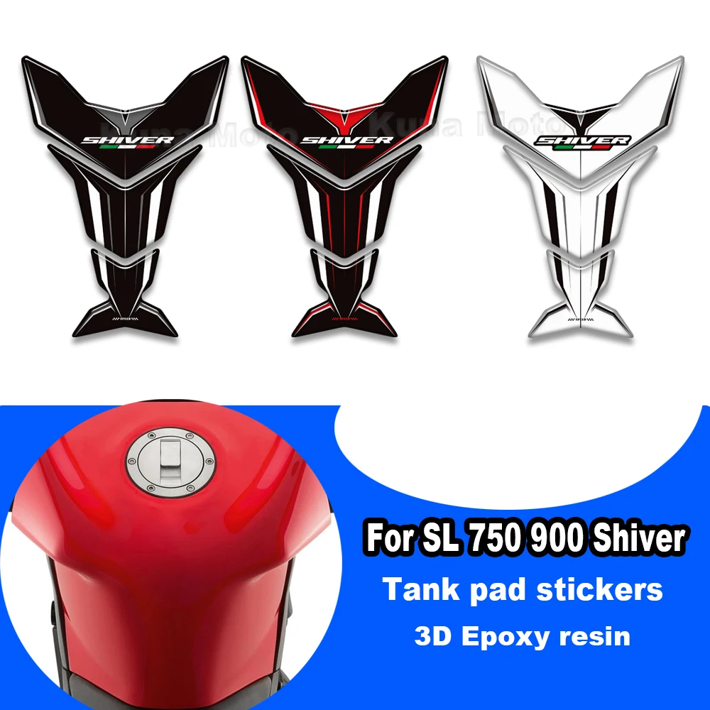 

For Aprilia SL 750 900 Shiver 2018 2019 2020 2022 Protector Tank Pad Side Grips Gas Fuel Oil Knee Stickers Decals