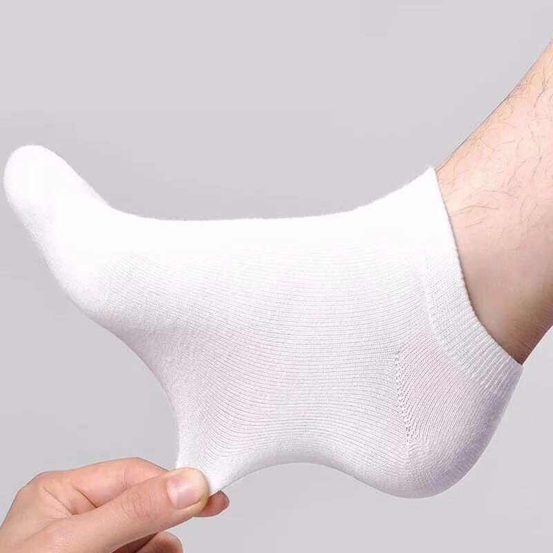 1/5/10 Pairs/Lot Low Cut Men Socks Solid Color Black White Gray Breathable Cotton Sports Socks Male Short Socks Women Men