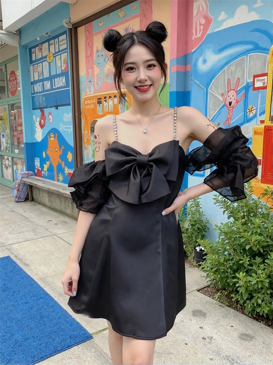 Damesjurk Verjaardag Vrouw Spaghettibandjes Slank Zomer Geplooid Ruches Ruches Shirring Smockwerk Gelaagd Gestapelde Laag