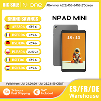 N-one Npad Mini Android 14 OS Tablet 8-inch 1280*800 IPS Screen 4GB+8GB Expansion RAM 64GB ROM WiFi 6 Bluetooth 5.2 Type-C  2025