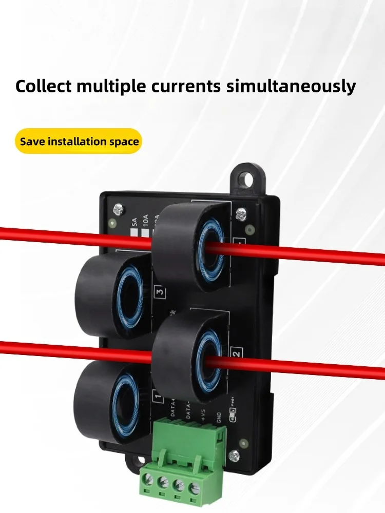 Perforated AC Current Acquisition Module 0~50A Input Isolated RS485 3000V Withstand Voltage Modbus RTU for Factory Automation