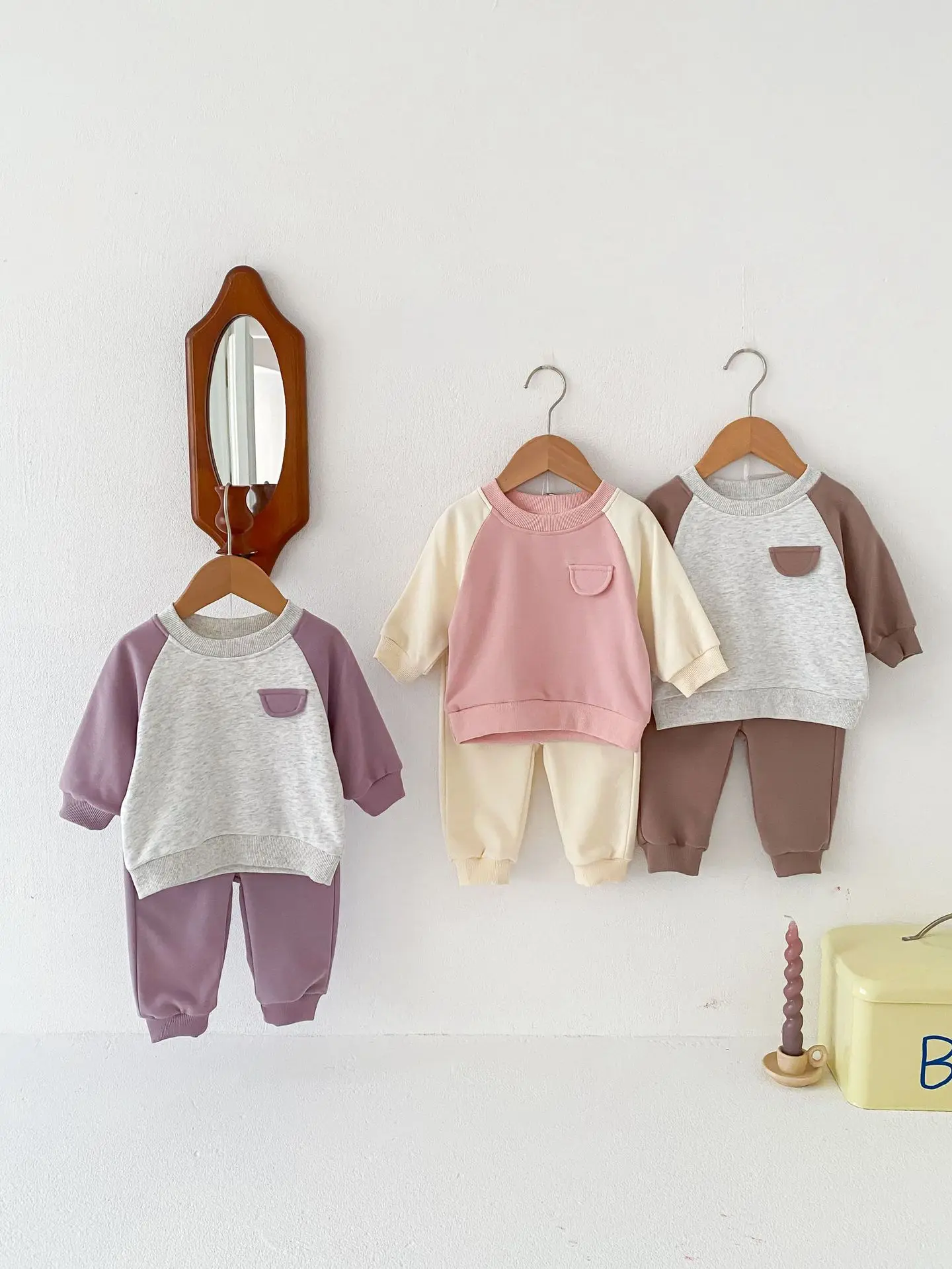 

Autumn Winter Toddler Kids 3 Piece Outfit Set Long Sleeve Tops With Pants For Baby Casual Tracksuits Clothes Children's Clothing