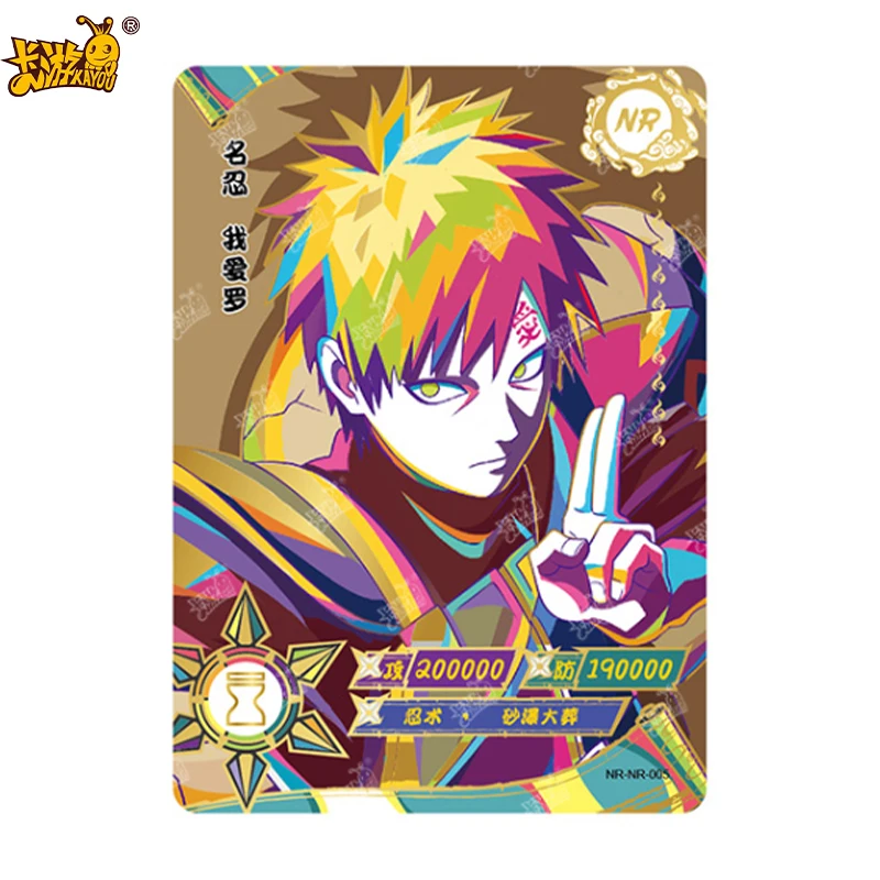 KAYOU Genuine Naruto NR Card Hyuga hinata Uzumaki naruto Sasuke Uchiha Obito Gaara Jiraiya Anime Collection Cards Boy Toy Gift