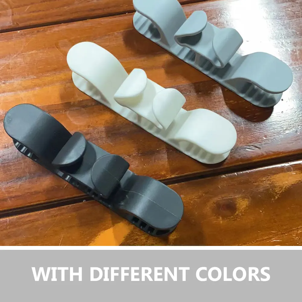 

6 pcs Cord Organizer for Kitchen Appliances Adhesive Stick On Wire Holder TPR Silicone Small Portable Sturdy Multiple Colors