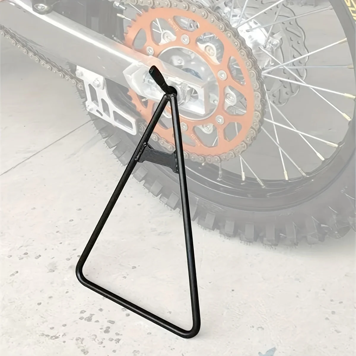 

Motorcycle Universal Triangle Stand Dirt Bike Floor Stand Motorcycle Accessories Black Steel Motorcycle Triangle Side Stands