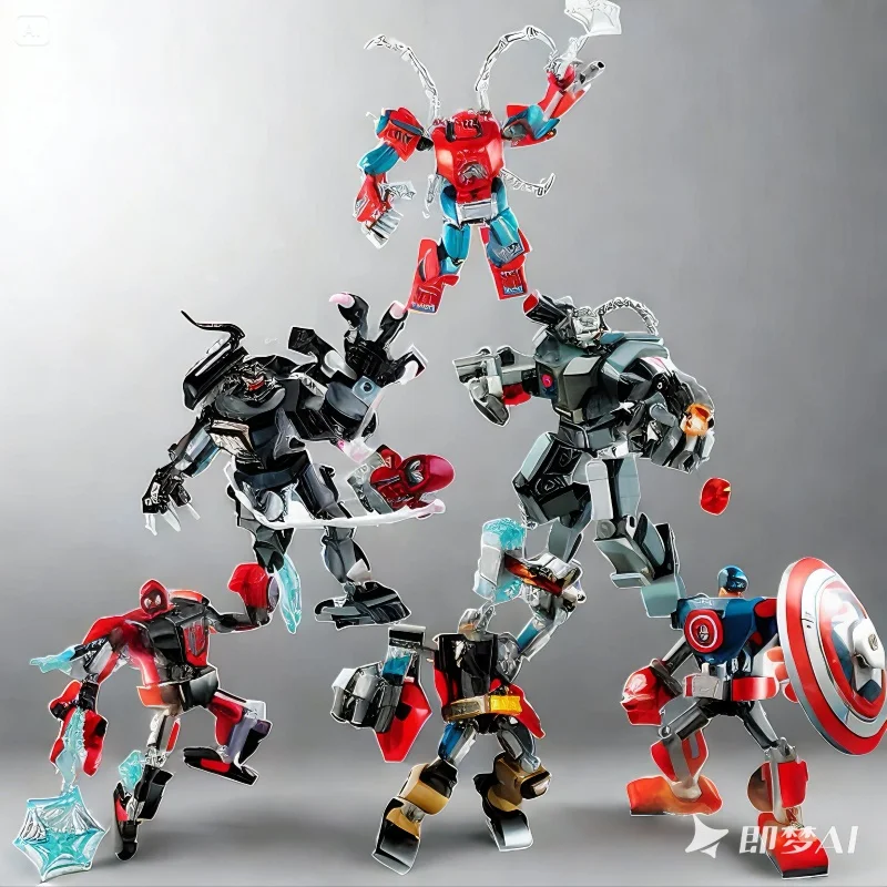 

28cm Marvel anime, Avengers, Captain America, Iron Man: 120PCS/piece building block toy, birthday gift for children