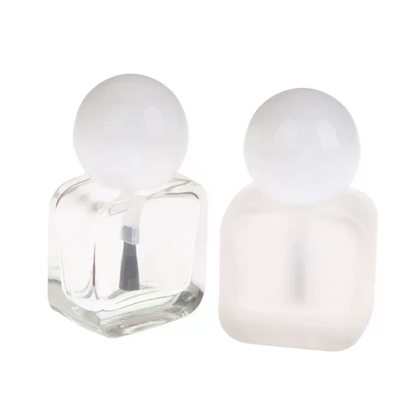 1 stücke 10 ml Leere Nagellack Flaschen Klar Glas Nagel Gel Flaschen Mit Pinsel Kappe Nagel Öl Nail art werkzeug
