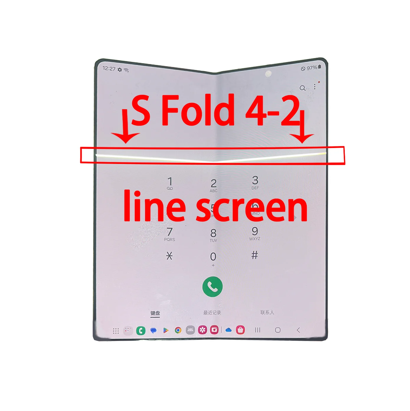 AMOLED has defect For Samsung Galaxy Z Fold4 LCD Display Touch Screen Digitizer Assembly For Samsung Fold4 with Frame