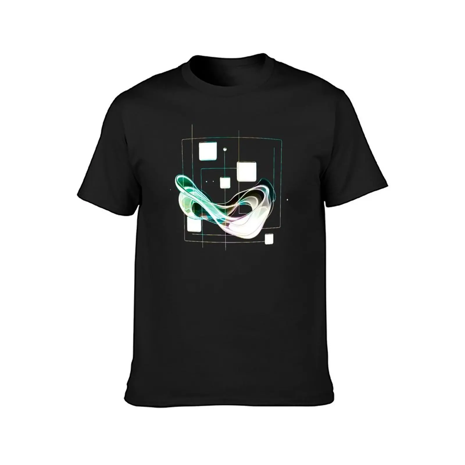 Liquid geometry (inverted color) T-Shirt plus sizes vintage clothes mens graphic t-shirts hip hop