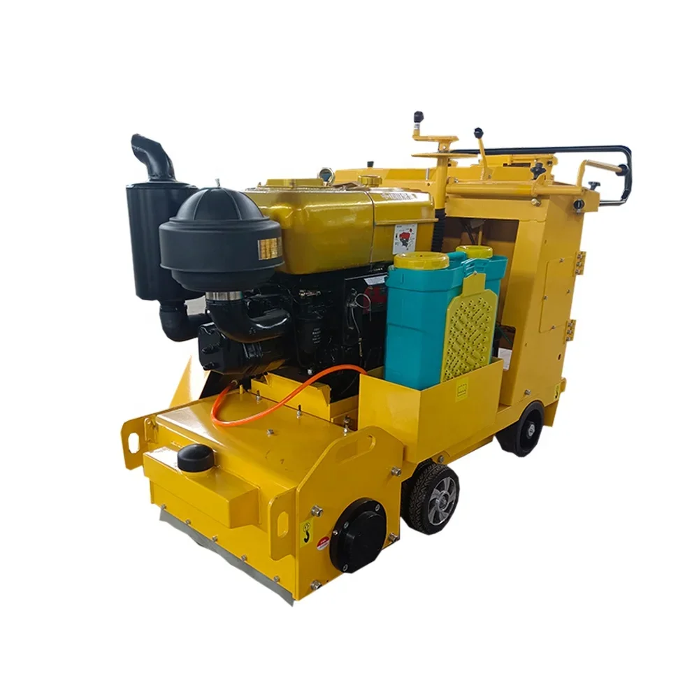 Milling Machine Self-Propelled Electric Asphalt Chiseling Machine Pavement Milling Concrete Floor Renovation Brushing Machine