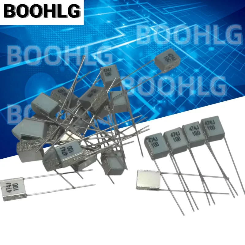 10PCS 100v 0.47UF 474j 470nf p-5 stacked thousand layer cake coupled non inductive capacitor