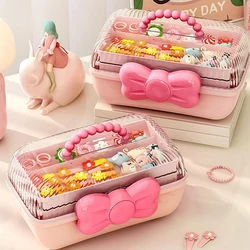 Organizzatore di forcine multistrato Custodia per gioielli per ragazza carina Display per copricapo Scatola di immagazzinaggio di accessori per capelli per bambini