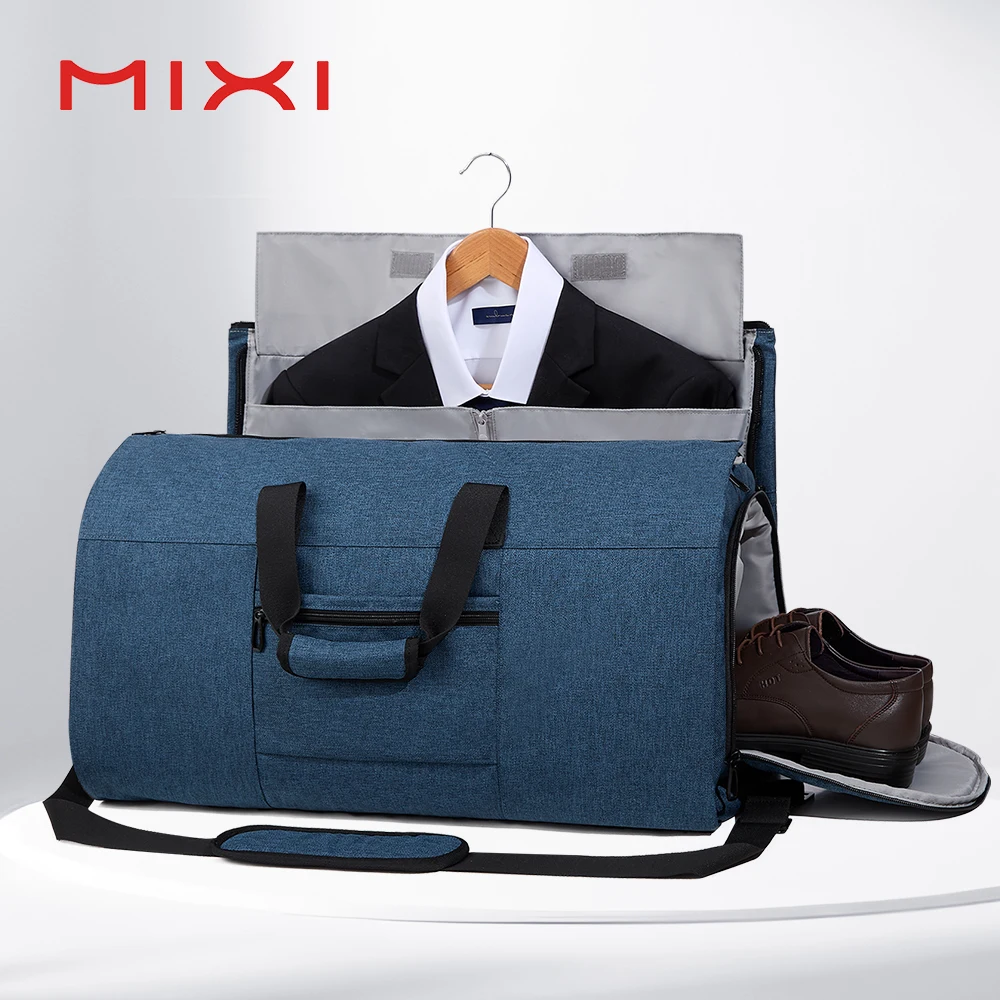 Mixi-Multifuncional Convertible Garment Duffel Bag, Saco De Armazenamento De Terno Com Bolsa De Sapatos, Grande Capacidade, Carry On Bagagem Para