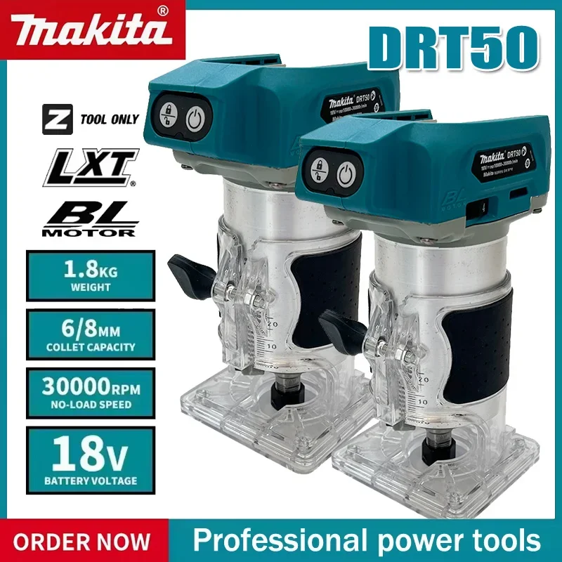 

Makita DRT50 Cordless Trimmer Rechargeable Trimming Machine Brushless Slotting Tool Milling Woodwork Engraving Machine