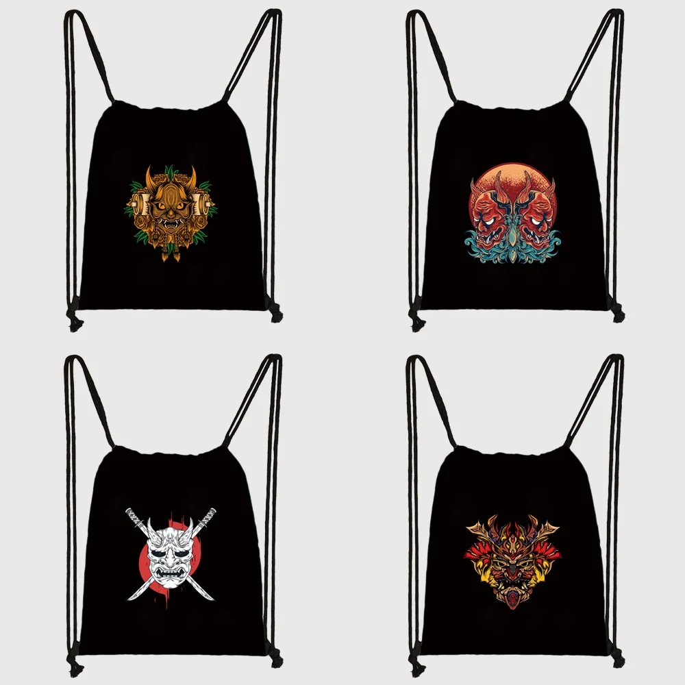 Drawstring Backpack Cartoon Monster Print Drawstrings Bag Boys Girls Storage Bags Teenager Casual Backpack Kids Bookbag Gift Bag