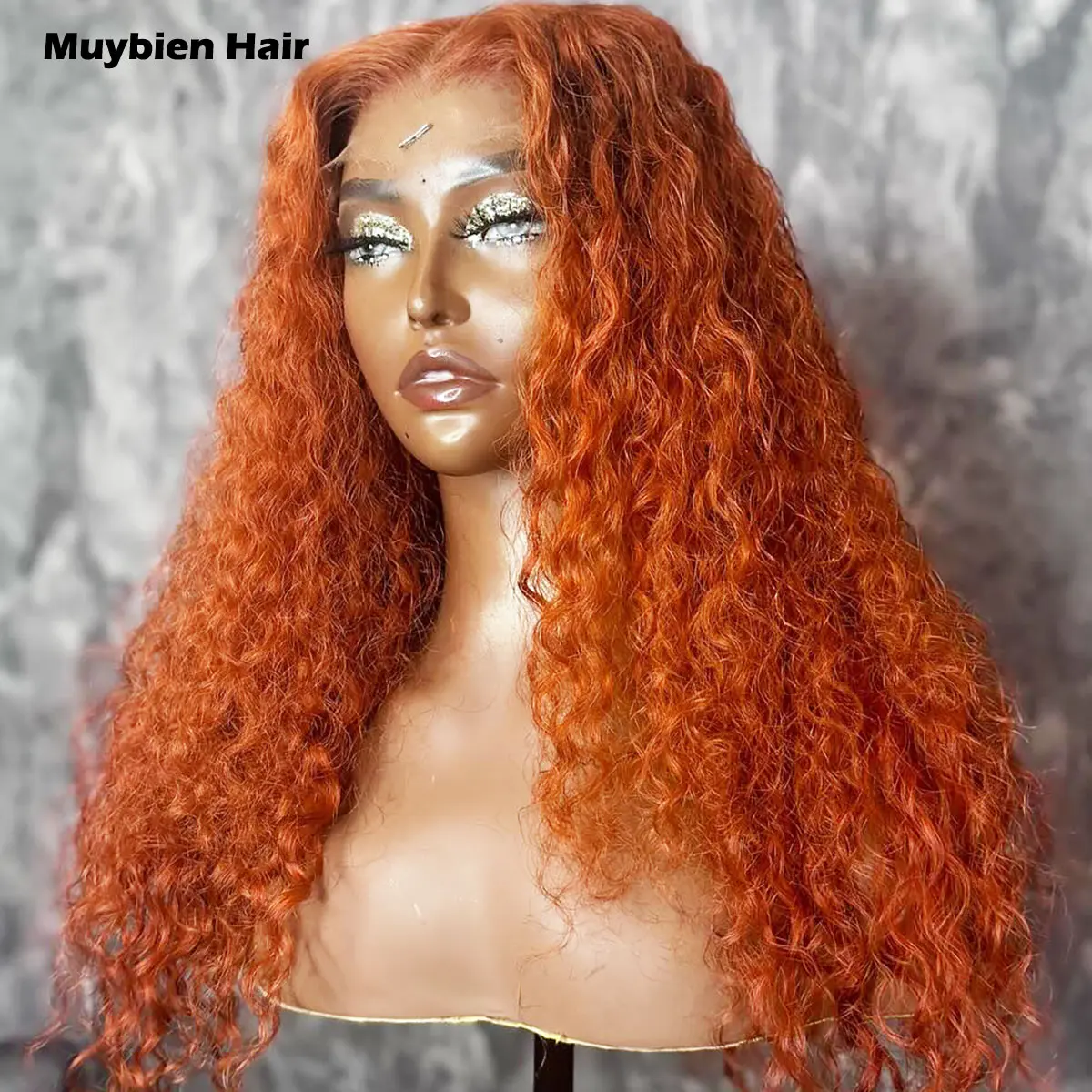 Orange Curly 100% Human Hair 4x4 5x5 HD Lace Closure Wig Glueless Wear and Go 13x4 13x6 HD Lace Front Wear Pre-plucked