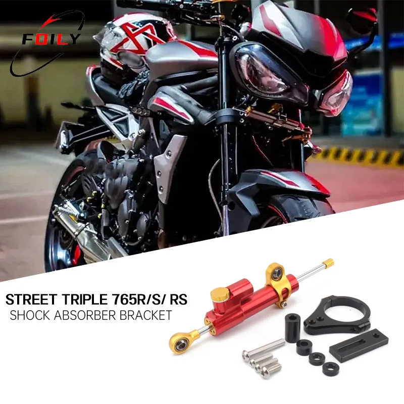 

Soporte de amortiguador de dirección para motocicleta, montaje de aluminio CNC para STREET TRIPLE 765R 765S Street Triple 765 RS