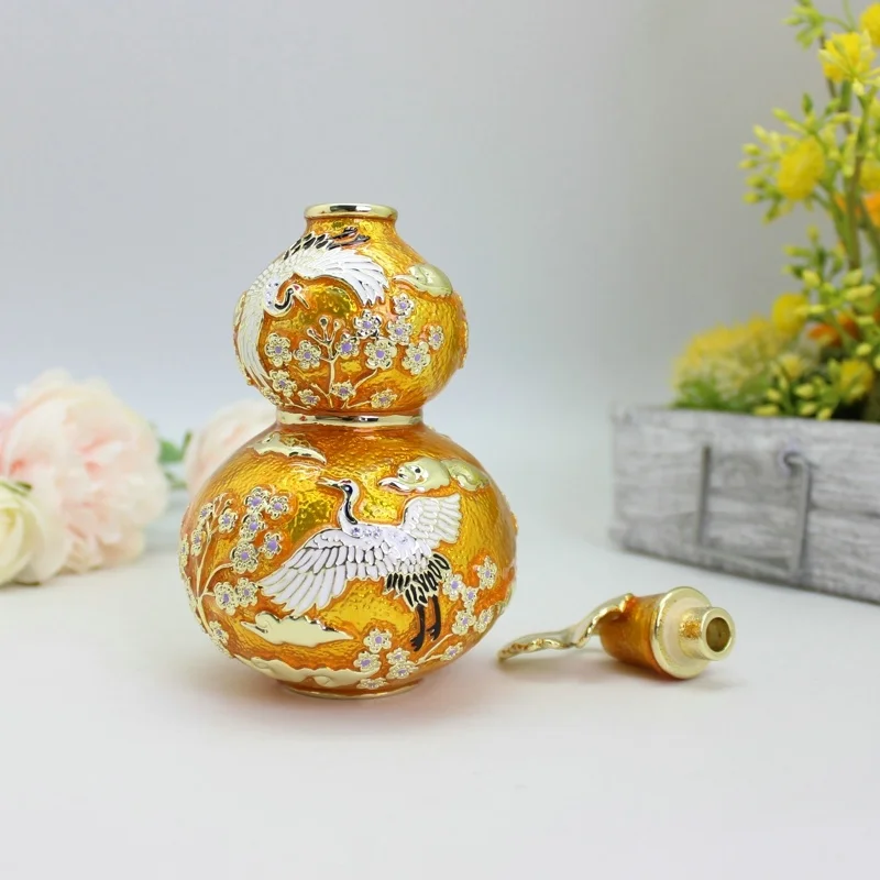 SHINNYGIFTS Pewter Enamel Wu lou Home Decorative FengShui Metal Crafts Figurine New Year Gifts