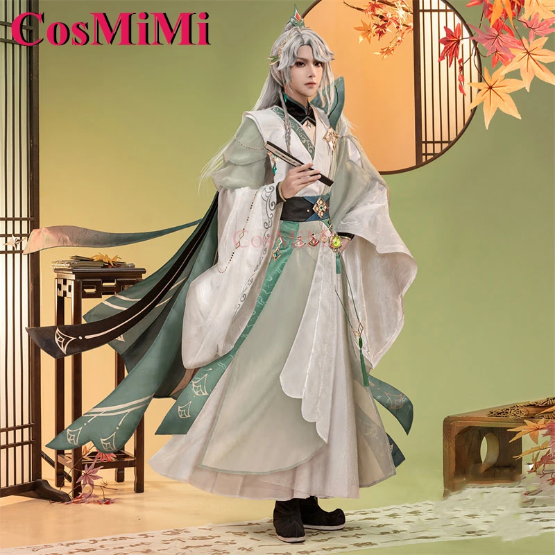 CosMiMi Alhaitham Cosplay Game Genshin Impact Handsome Ancient Costume Han Elements Outfit Carnival Party Role Play Clothing New